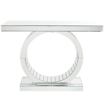 Glam Glass Console Table Silver - Olivia & May