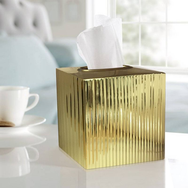 Kaiwah Gold Plated Steel Square Tissue Box Holder - Metallic Gold - Nu Steel, 4 of 6