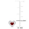 EVERLY JEWELRY | Sterling Silver Red Enamel Heart Stud Earrings - 3 of 4