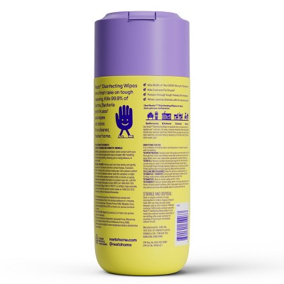 neato Lemon Wipes Canister All-Purpose Cleaners - 35ct: Multi-Surface, Sealed Stone Surfaces, Non-Porous