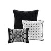 Lyngins 7-Piece Cotton Sateen Comforter Set – Intricate Damask Print, Reversible Solid Design, Hypoallergenic, Oeko-Tex Certified, Queen Bedding Set - 4 of 4