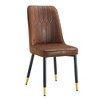 NicBex Set of 4 Modern Dining Chair Upholstered PU Leather Side Chair with Backrest & Metal Legs - 2 of 4