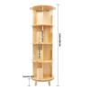 YIYIBYUS 2 Tiers 4-Side Revolving Bookcase Rotating Bookshelf Tower - 3 of 4