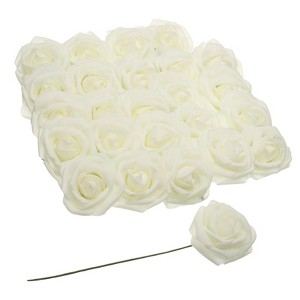 Unique Bargains Durable Bright Colors DIY Creativity Wide Application Artificial Flowers 25 Pc - 1 of 4
