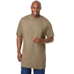 Boulder Creek by KingSize  Heavyweight Longer-Length Pocket Crewneck T-Shirt - 1 of 4