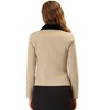 INSPIRE CHIC Women's Work Office Contrast Collar Single Breasted Winter Coat - 4 of 4