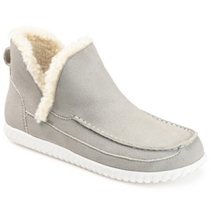 Journee Collection Womens Capreece Tru Comfort Foam Slip On Moccasin Round Toe Slippers Grey 10 - 1 of 4