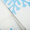 Unique Bargains Dining Chair Slipcovers Snowflake Faux Linen Beige Blue 22.44"x18.11" 1 Pc - 4 of 4