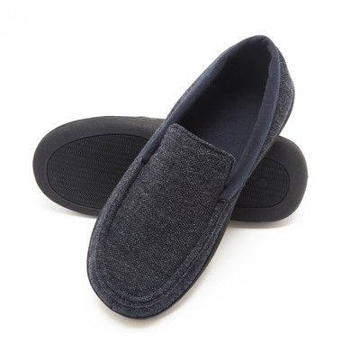 hanes men's moccasin slippers