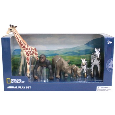 National Geographic GiraffeGorilla/Rhino/Zebra 6pc