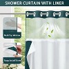 LunaLulinlk No Hook Fabric Shower Curtain with Snap-in Liner - 3 of 4