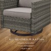Buenhomino 3 Pieces Patio Bistro Set with Table Set, All-Weather Wicker Patio Furniture Set with Thickened Cushions for Garden, Backyard - 4 of 4