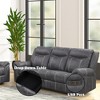 Vynxaria Power Motion Microfiber Sofa w/Drop Down Table, Cup Holders, USB Ports, Pocket Coil Seats, 138° Recline - 3 of 4