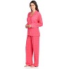 Casual Nights Women's Long Sleeve Rayon Button Down Pajama Set - 2 of 4