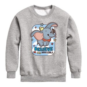 Boys' - Disney - Believe In The Impossible Graphic Long Sleeve Fleece Sweatshirt - 1 of 4