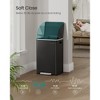 13 Gallon Stainless Steel Trash Can with Soft-Close Lid - Includes 15 Bags, Foot Pedal, Removable Bucket - 2 of 4