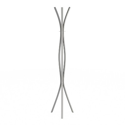 Hastings Home Modern Twist Freestanding Metal Tree Coat Rack - Silver