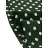 Allegra K Women's Polka Dots Flat Collar Contrast Tie Neck Short Sleeve Blouses - 4 of 4