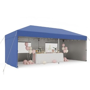 10'x 20' Pop up Canopy Tent with 210 D Oxford Fabric, Portable Instant Canopy with 4Pcs Sidewalls - 1 of 4