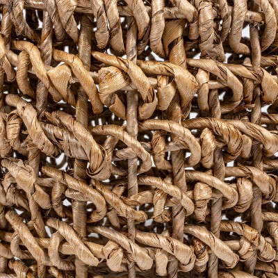 Sage 21" Brown Abaca and Iron Handwoven Stool