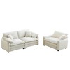2-Piece Corduroy 1+3 Sofa Set with Flexible Combination - 3 of 4