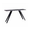 Acacia Wood and Metal Console Table with Live Edge Top and Angled Legs and FSC-Certified Wood - 4 of 4
