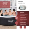 Bestway Coleman Miami AirJet Inflatable Hot Tub with EnergySense Cover and 4-Pack of SaluSpa Underwater Non-Slip Spa Seat with Adjustable Legs - 3 of 4