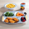 Bentology 5 Pc Mealtime Set for Kids & Toddlers, Construction Theme- Includes Divided Plate, Bowl, Fork & Spoon - Dishwasher Safe, BPA Free- Cute - 2 of 4
