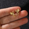 Stainless Steel Dragon Stud Earrings, Minimalist Cool Jewelry Gift for Women - 4 of 4