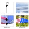 HANPURE Outsunny Slant Leg Pop Up Canopy Tent, American Flag Roof, Carry Bag, Height Adjustable, Beach Sun Shelter, 10'x10' Base, 8'x8' Top - 2 of 4