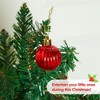 Joyfy Christmas Ornaments, Christmas Tree Decorations Indoor, 24 Pcs Red 1.6" Shatterproof Hanging Balls for Tree & Wreath Xmas Decor - 4 of 4