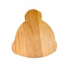 Slickblue Winter Hat Shaped Wood Board 13.5"x15" - Festive Pine Wood Tray with Snowflakes & Pompom for Holiday Snacks - 4 of 4