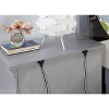 Vynxaria 1pc Transitional Nightstand - Gray Solid Wood, 3 Drawers (Felt/Cedar-Lined), Full-Extension Glides, Round Knobs, Bedroom Bedside Furniture - 2 of 4