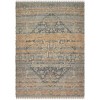 Orange Beige And Gray Oriental Hand Woven Area Rug With Fringe - 4 of 4