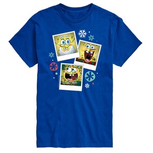 Men's - SpongeBob SquarePants - Christmas Photo Collage Short Sleeve Graphic T-Shirt - 1 of 4