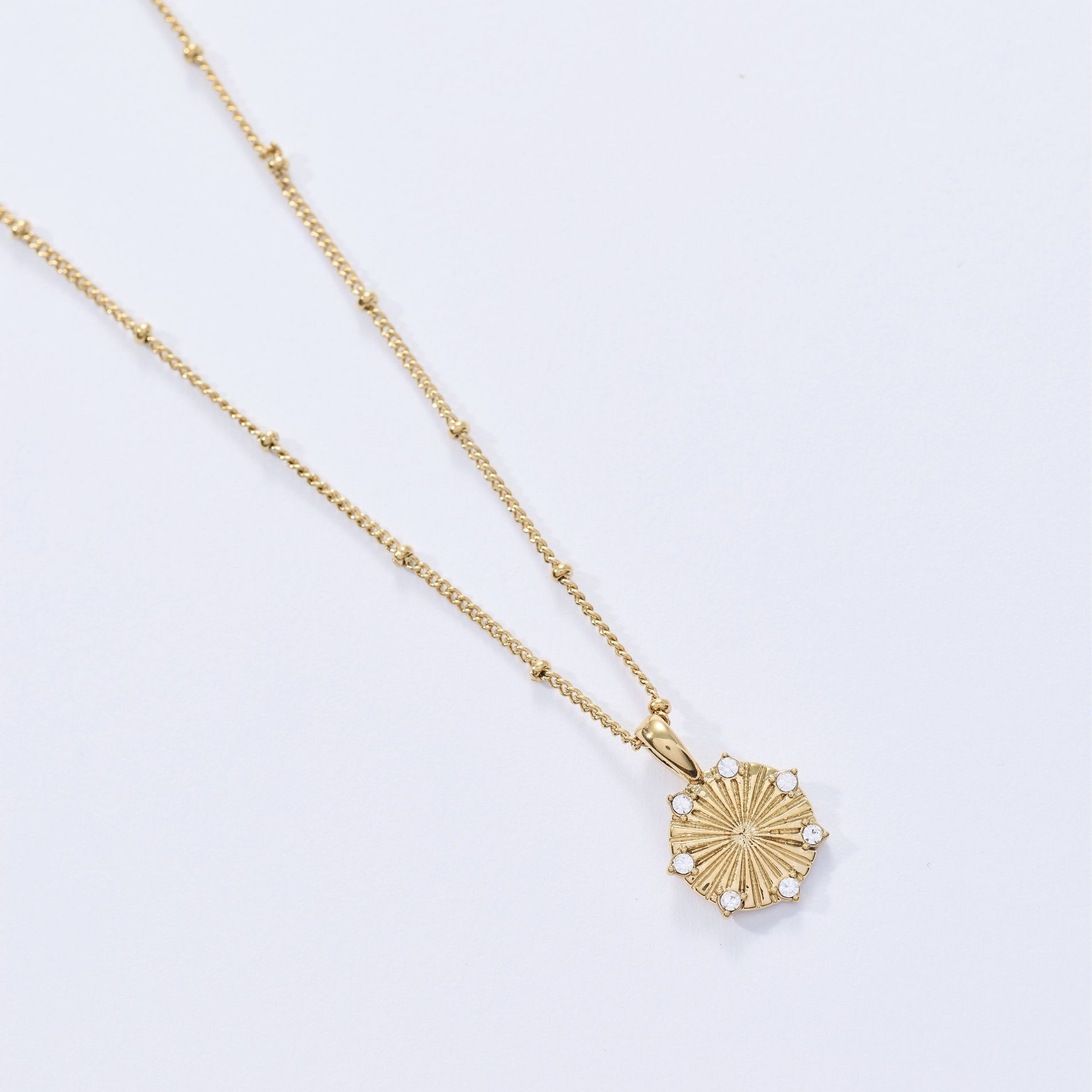 Tiny Tags 14K Ion Plated "My Sunshine" Necklace by Alexa Anglin - Gold