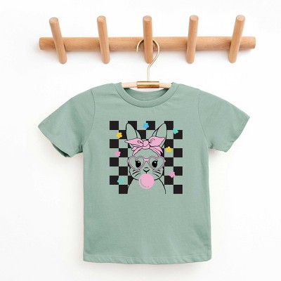 The Juniper Shop Checkered Groovy Bunny Youth Short Sleeve Tee