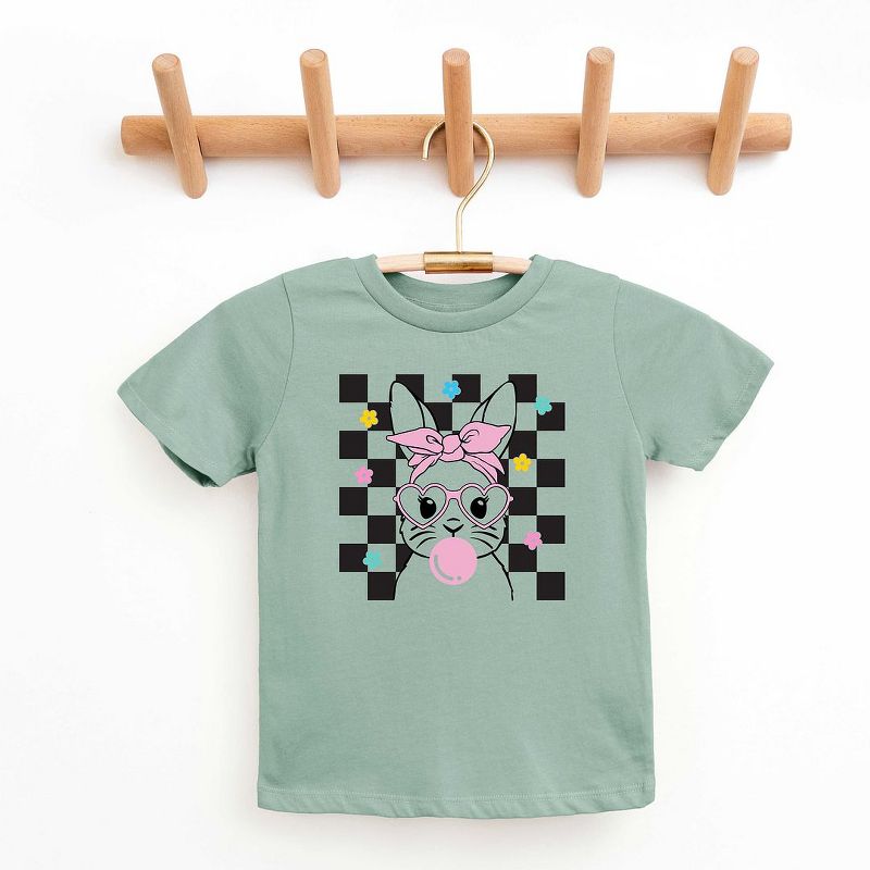 The Juniper Shop Checkered Groovy Bunny Youth Short Sleeve Tee, 1 of 3
