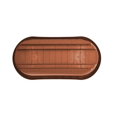 Terracotta Rectangular Resin Deck Rail Planter, 24-inch