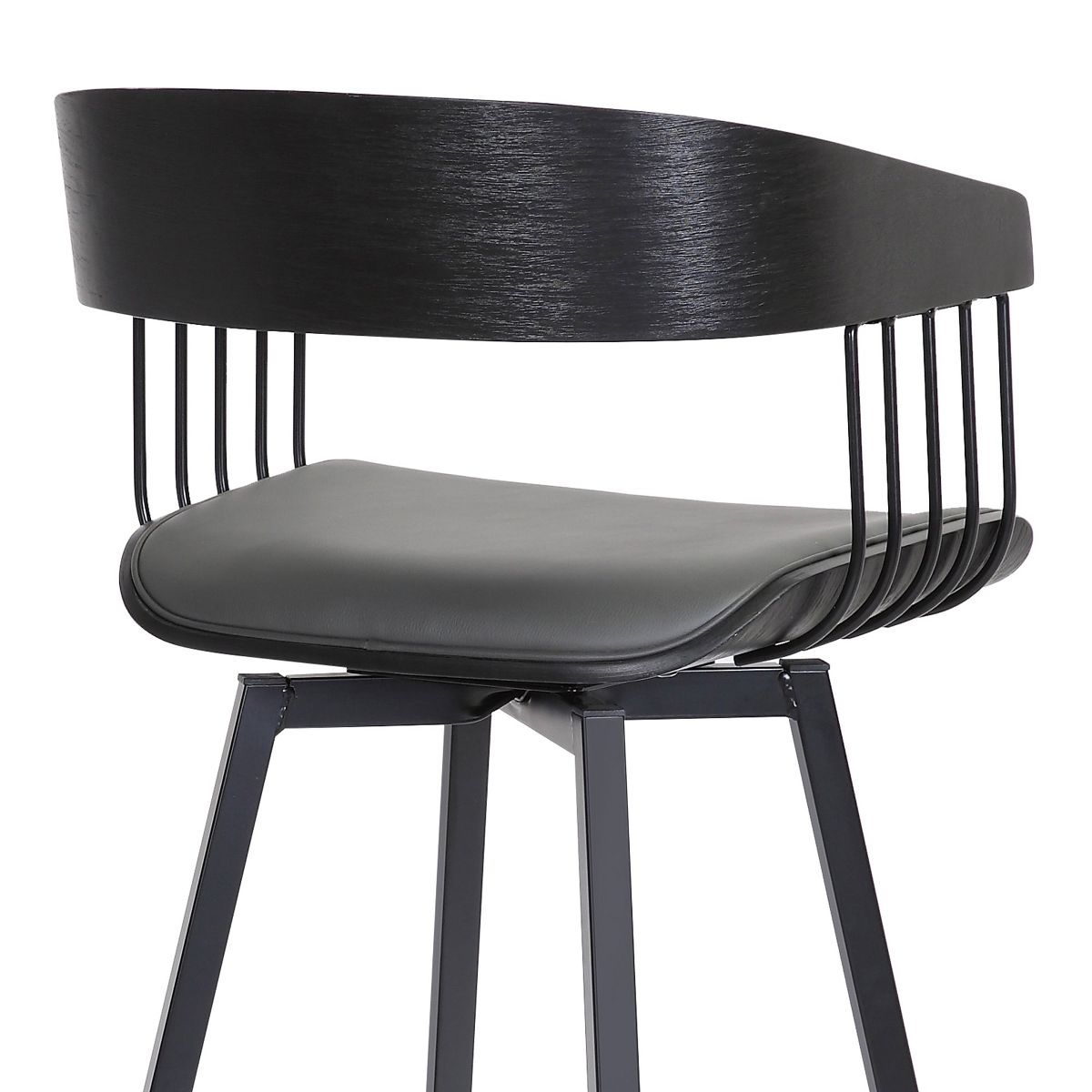 Athena Upholstered Swivel Barstool - thumbnail 8