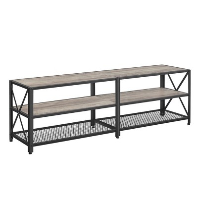 VASAGLE TV Stand, TV Console for TVs Up to 70 Inches, TV Table, TV Cabinet with Storage Shelves, Steel Frame
