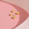 Girls' Classic Ball Screw Back 18k Yellow Gold Earrings - In Season Jewelry - 4 of 4