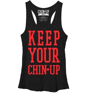 Women's CHIN UP Keep Your Head Up Racerback Tank Top - 1 of 3