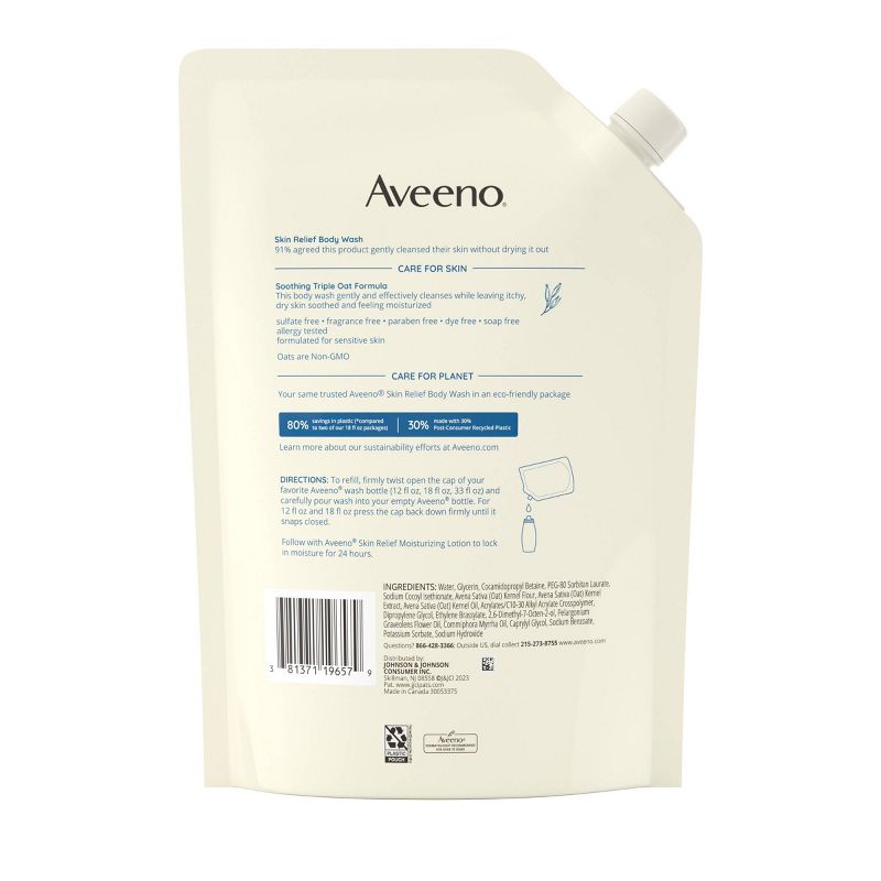Aveeno Skin Relief Body Wash Refill - 36 fl oz, 5 of 6