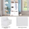 Modern Hall Tree With Storage Shoe Bench 4 Hooks Coat Racks Storage Cabinets Display Racks, Multi-functional Hall Tree - 3 of 4