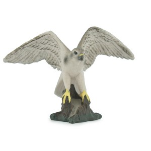 Collectible Wildlife Gifts | Bird, Falcon, Genus Falco, Peregrine, Museum Quality, Hand Painted, Rubber, Realistic,  Toy, Gift,  3 1/2" CH641 BB168 - 1 of 4