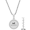 Steeltime 24" Stainless Steel Dot Frame Pendant Necklace With " Nah, I'm Good" Funny Saying - 3 of 4