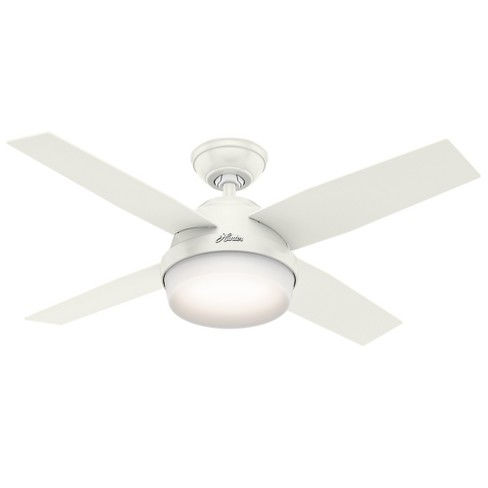 44 Dempsey With Light Fresh White Ceiling Fan With Light With Handheld Remote Hunter Fan