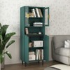 Lirago Green Tall Bookcase with 4 Glass Doors Adjustable Storage Cabinet apply to Kitchen or Living Room or Dining Room 23.62"Dx13.78"Wx63"H - 3 of 4