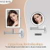 FASCINATE Rechargeable and Foldable Wall Mounted Makeup Mirror 2-Sided 1X/10X Magnifying, 3 Color Setting, Extension Arm 360° Swivel movement - 3 of 4